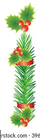 Letter with decoration for  Christmas  design