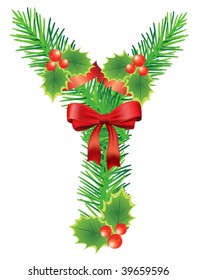 Letter with decoration for  Christmas  design