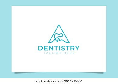 letter A dentistry logo vector for any business especially for dental, dentistry, clinic,office,surgical, dental care, etc. 