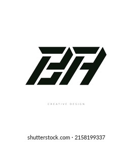 Diseño de letras marca de estilo digital BA