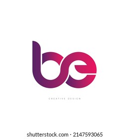 letter design BE initial branding logo