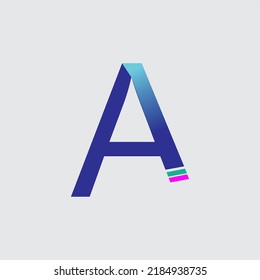 Buchstabe A Design mit Bondstreifen