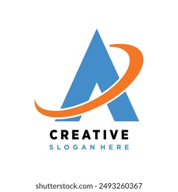 Letter A design element vector idea with creative concept
