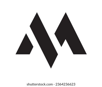 símbolos de elementos de diseño de letras AM