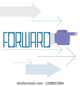 The letter design of the forward. Isolated on white background.