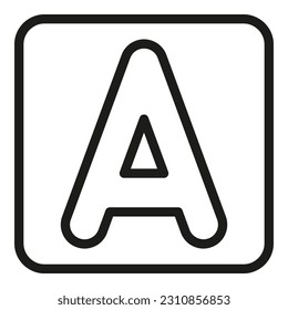 Letter design icon outline vector. Rotate interface. Digital pencil