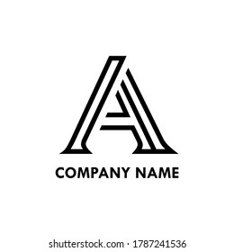 A letter  design logo template illustration