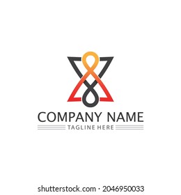 A Letter and A design  Logo Template vector icon illustration design