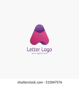 A Letter Design Logo Template. Vector Illustration