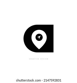 Letter design a in navigation icon