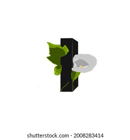 letter i design on nature theme