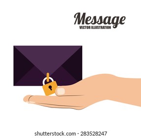 Letter design over white background, vector illustration