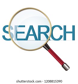 The letter design of the search. Isolated on white background.