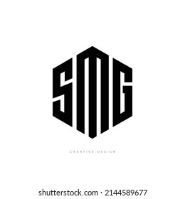 Letter design SMG hexagon shape logo