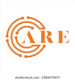 ARE letter design.ARE letter technology logo design on white background.ARE Monogram logo design for entrepreneur and business