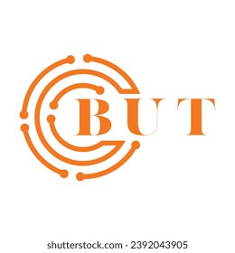 BUT letter design. BUT letter technology logo design on white background. BUT Monogram logo design for entrepreneur and business