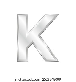 The letter design uses silver or silver gradations so it looks very elegant