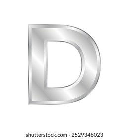 El diseño de la letra utiliza gradaciones de plata o plata por lo que se ve muy elegante