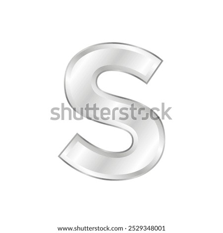 The letter design uses silver or silver gradations so it looks very elegant