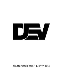 Letter DEV Simple Logo Design Vector