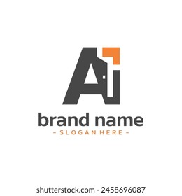 Letter A development logo vector. Futuristic concept design template.