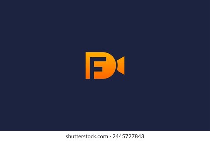 letter df with camera logo icon design vector design template inspiration