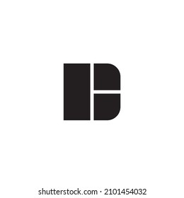 letter DF FD D F diamond simple symbol logo vector