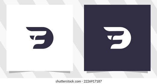 letter df fd logo design