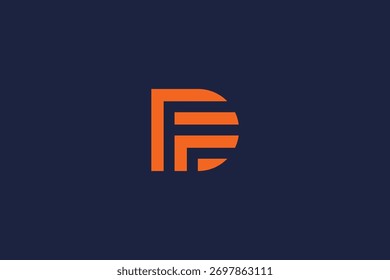 letter df or fd logo icon design	
