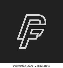 Letter DF or FD  Logo, Monogram Logo letter D with F combination, design logo template, vector illustration