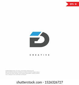 Letter DF, FD negative space modern Logo icon design. Vector graphic design template element. Graphic Symbol for Corporate Business Identity.