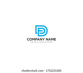 Letter DF line logo design. Linear creative minimal monochrome monogram symbol. Universal elegant vector sign design. Premium business logotype. Graphic alphabet symbol for corporate business identity