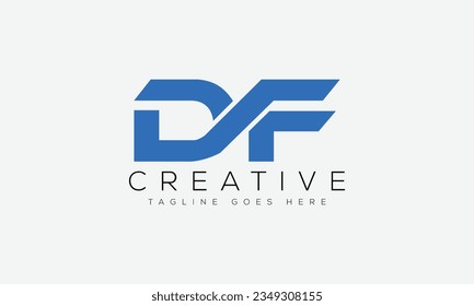 Letter DF logo design template vector illustration.