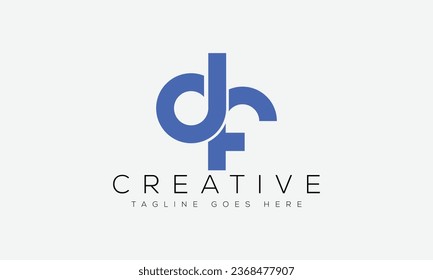 Letter DF logo design template vector illustration