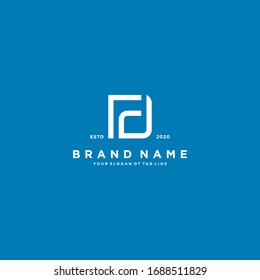 letter DF logo design vector template