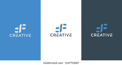 Ilustración vectorial del logotipo de diseño de logotipo de formato de letra DF