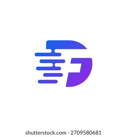 Letra DF logo diseño logo Ilustración vectorial