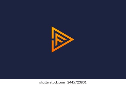 letter df with play logo icon design vector design template inspiration

