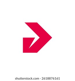 Buchstabe dg abstrakter Pfeil einfaches geometrisches Logo Vektor 