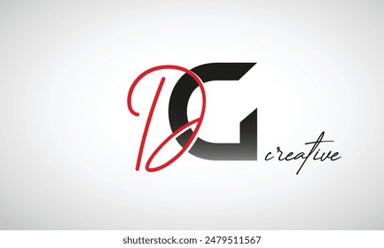 Letter DG Creative Clean Logo Design