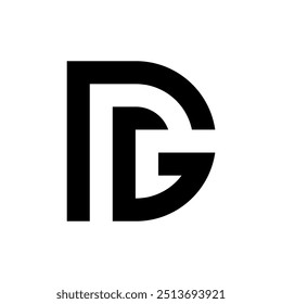 Buchstabe DG kreatives Monogramm Logo-Design