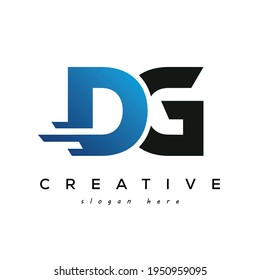 Letter DG Fast Speed and e commerce Logo Design Element