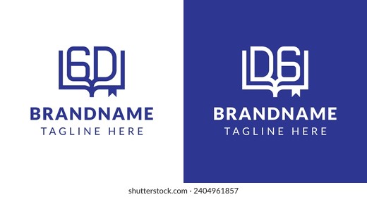 Letter DG and GD Book Logo, suitable for business related to book with DG or GD intials