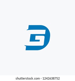 letter dg gd logo design