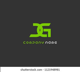 Letter DG Linked Modern Futuristic Logo