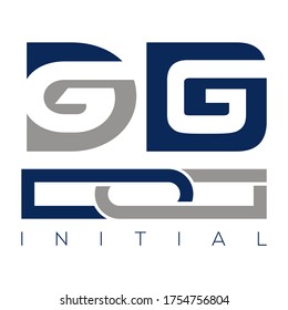 vector de diseño de logotipo dg de letra
