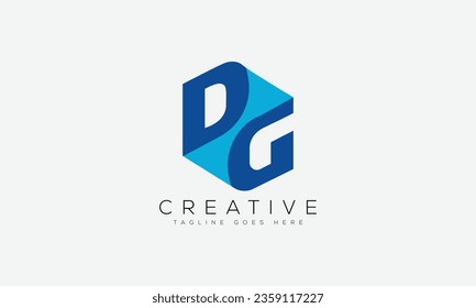 Letter DG logo design template vector illustration.