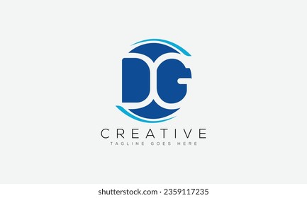 Letter DG Logo Design Vorlage Vektorgrafik.