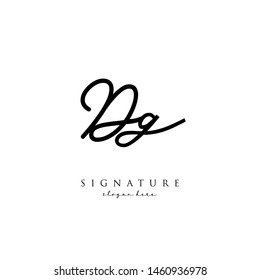 Letter Dg Signature Logo Template Vector Stock Vector (Royalty Free