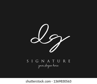 Letter DG Signature Logo - Vector